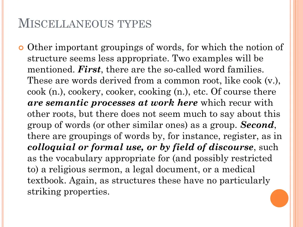 m iscellaneous types