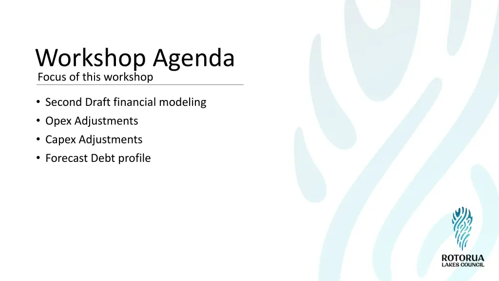 workshop agenda focus of this workshop