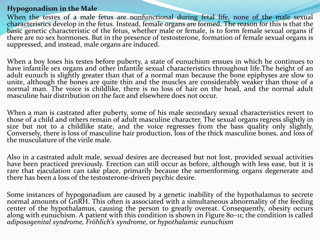 hypogonadism in the male when the testes