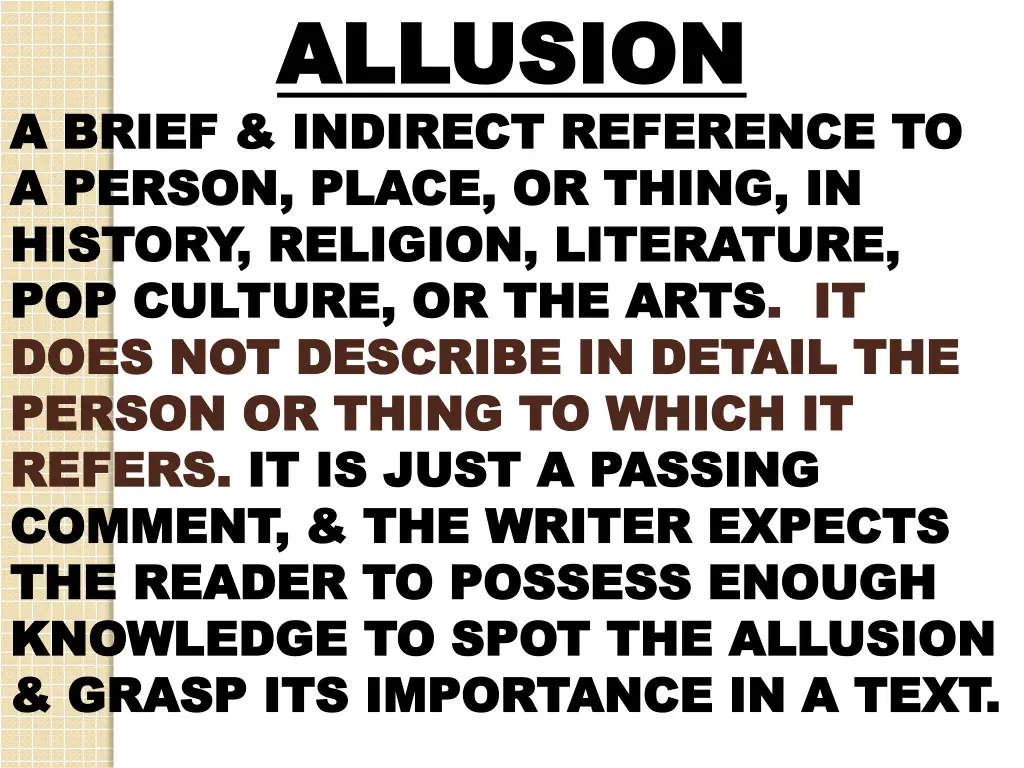 allusion allusion