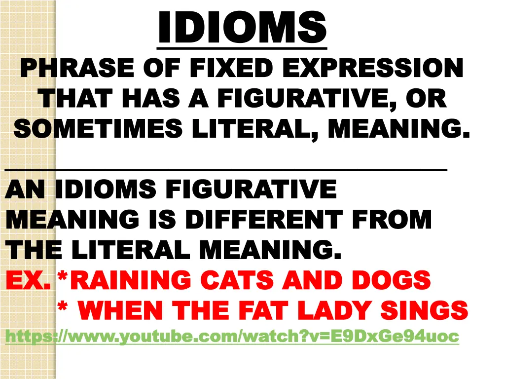 idioms idioms