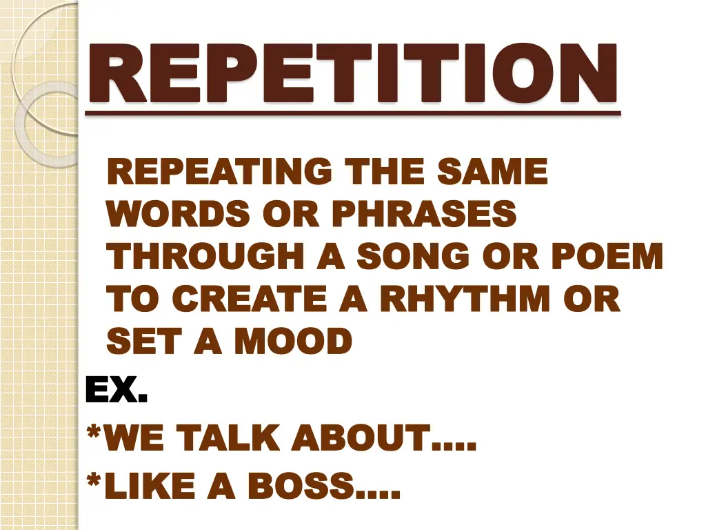 repetition repetition