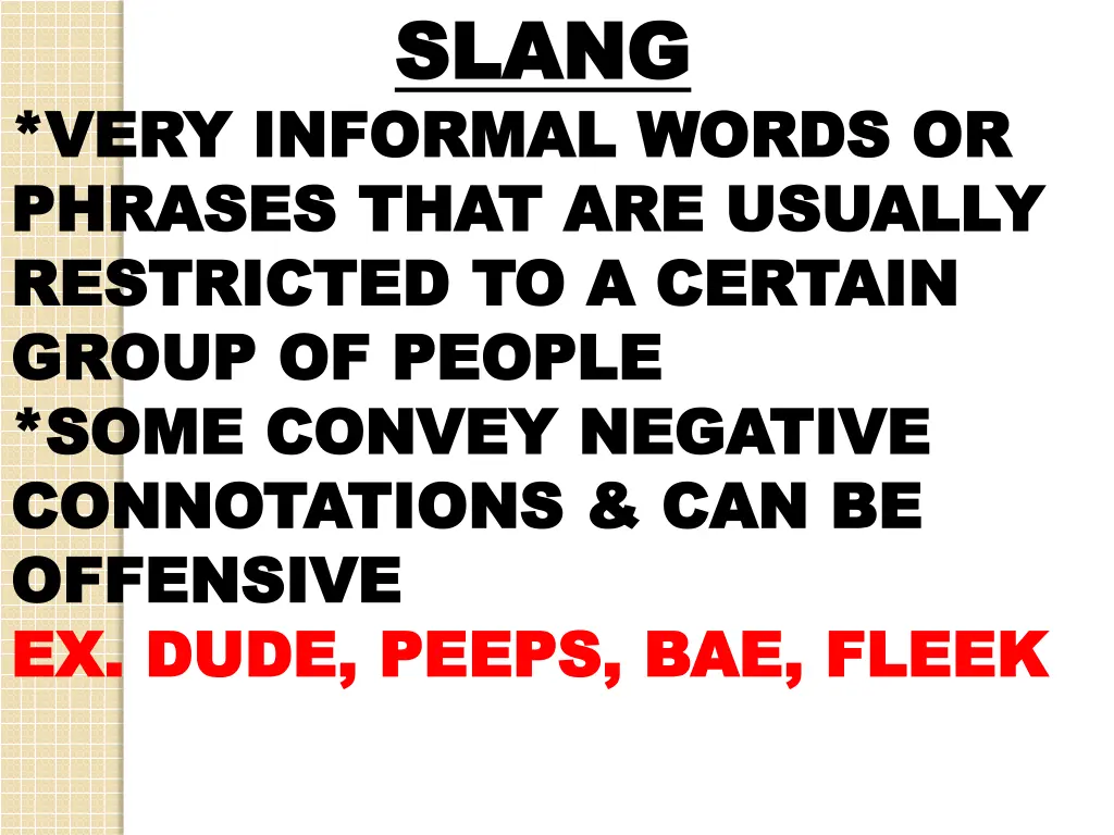 slang slang