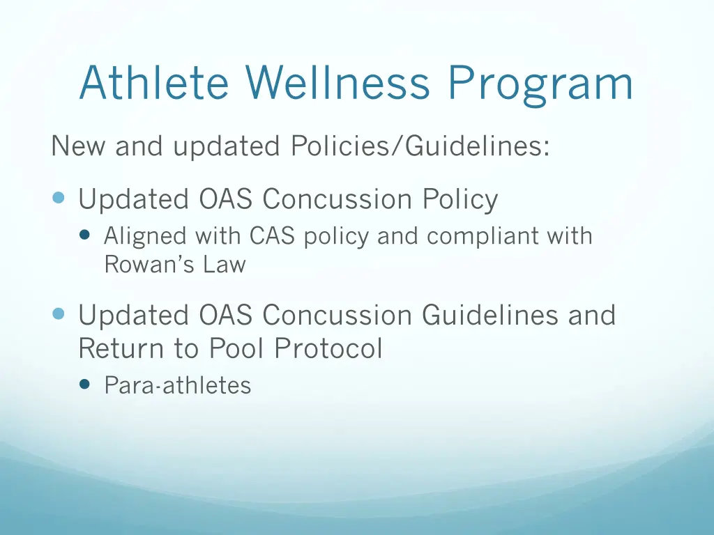 athlete wellness program