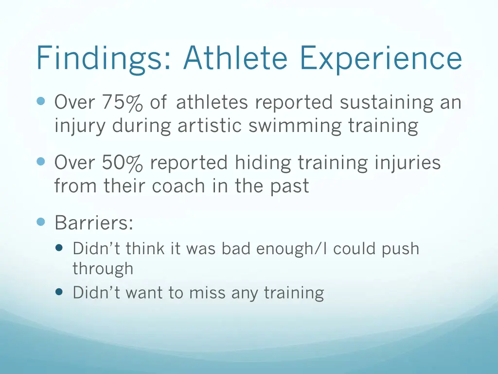 findings athlete experience