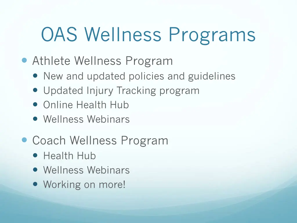 oas wellness programs