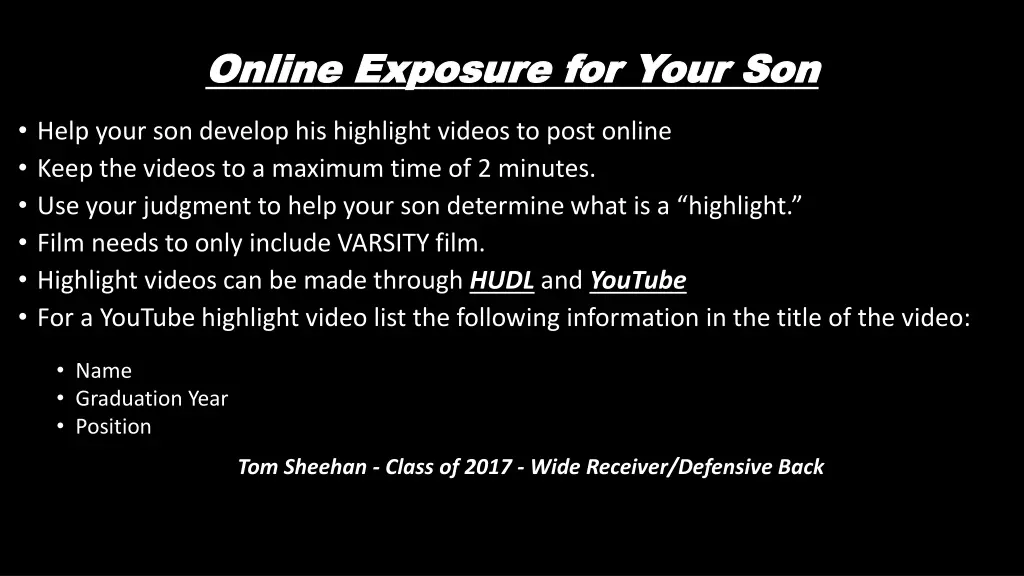 online exposure for your son online exposure