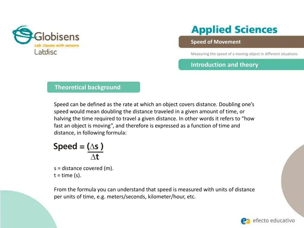 speed of movement 4