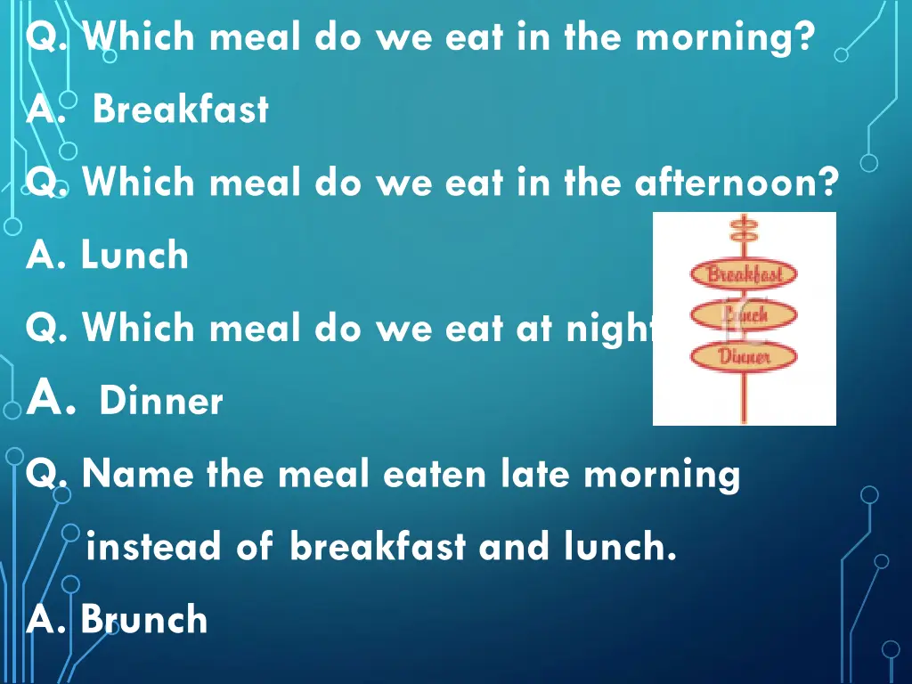 q which meal do we eat in the morning