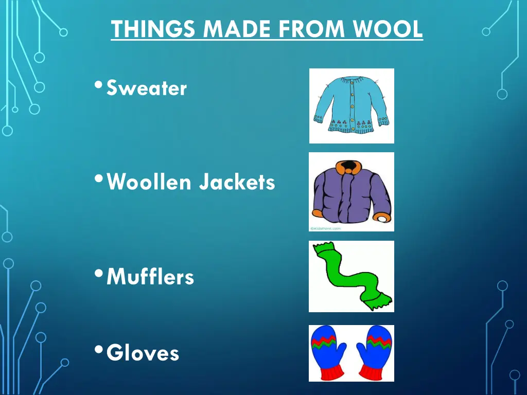 things made from wool