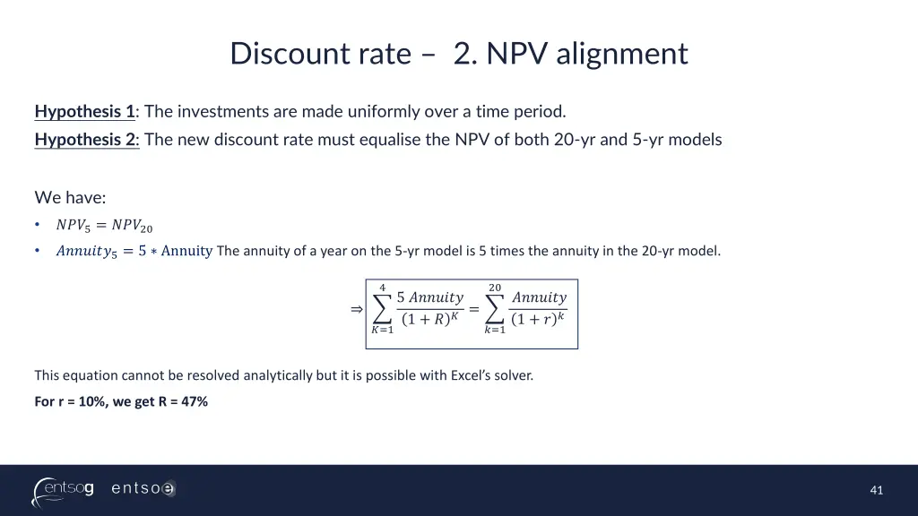 discount rate 2 npv alignment