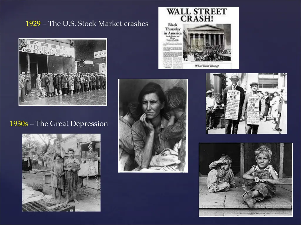 1929 the u s stock market crashes