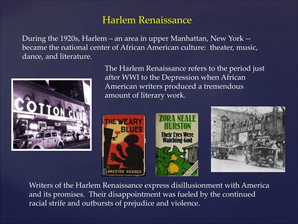 harlem renaissance