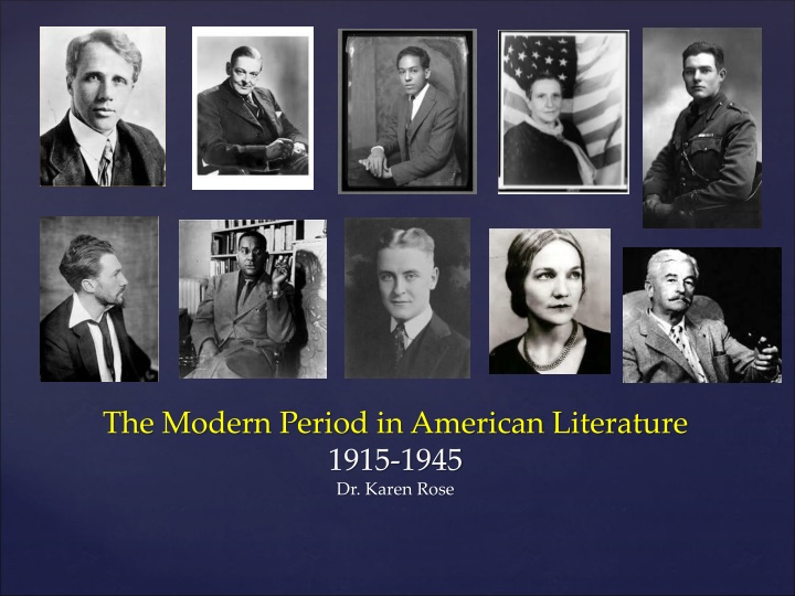 the modern period in american literature 1915