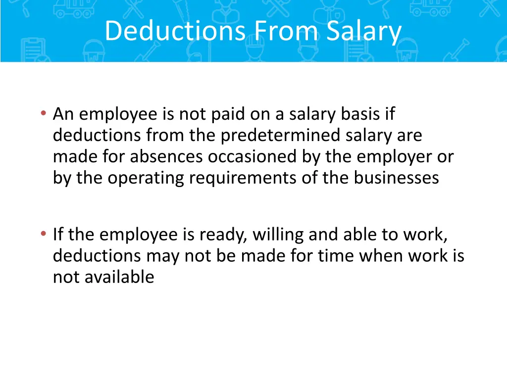 deductions from salary