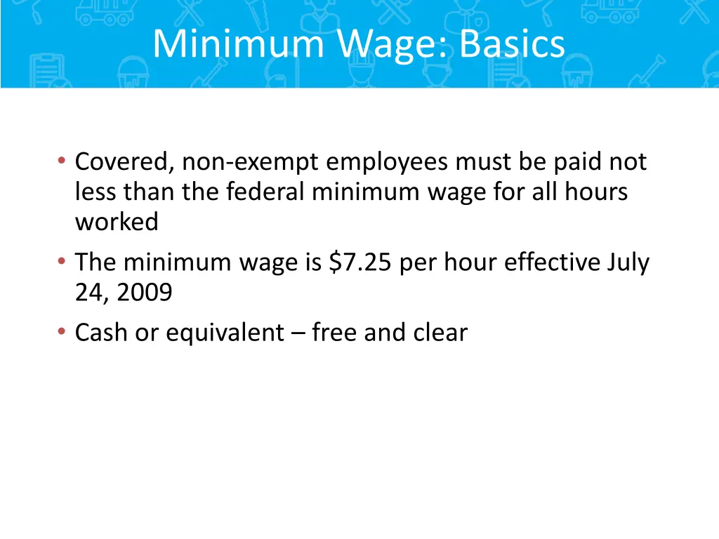 minimum wage basics