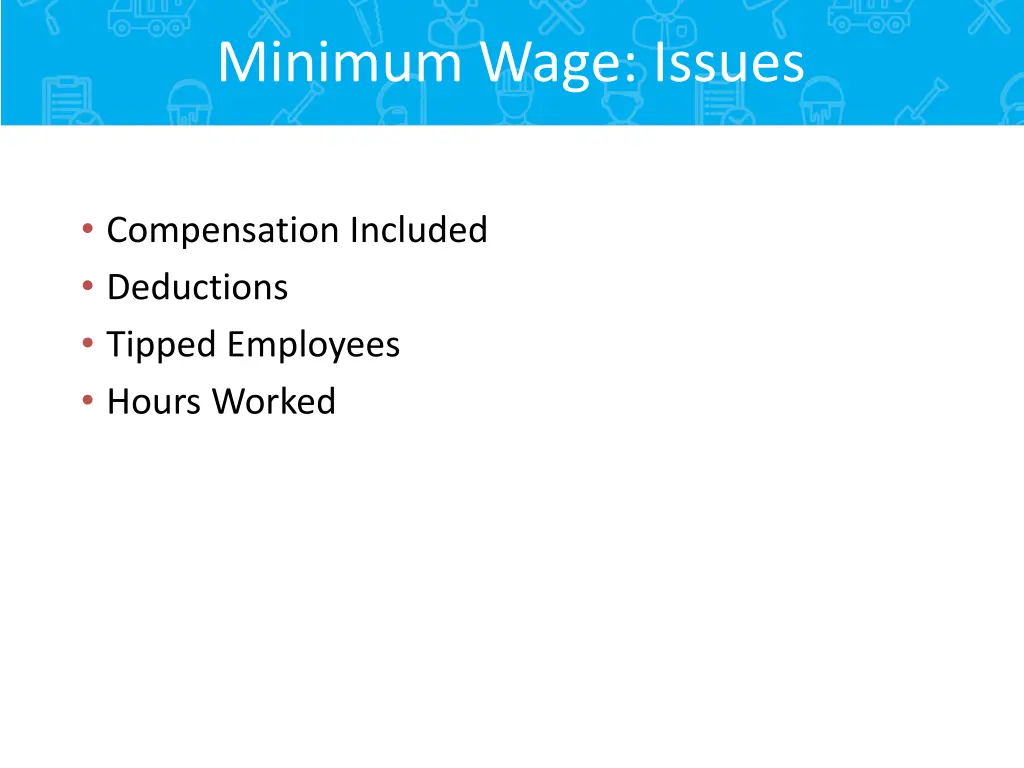 minimum wage issues