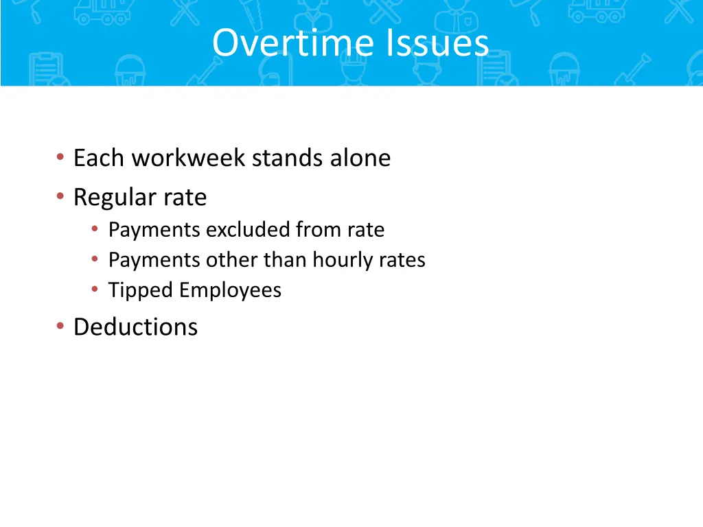 overtime issues