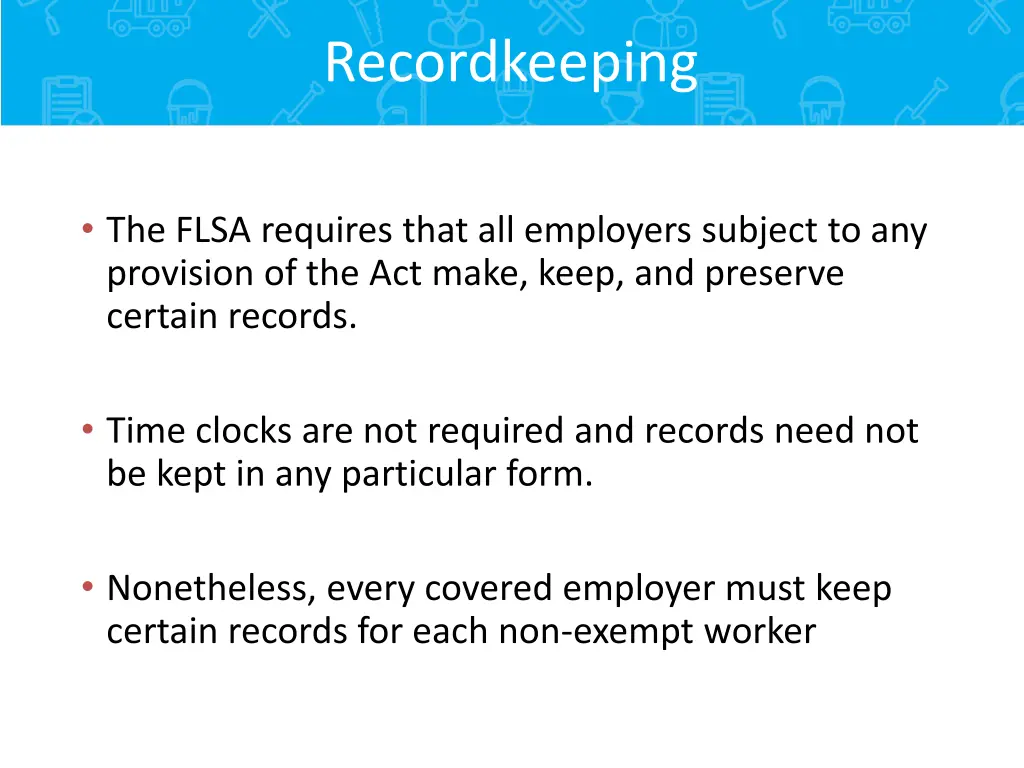 recordkeeping