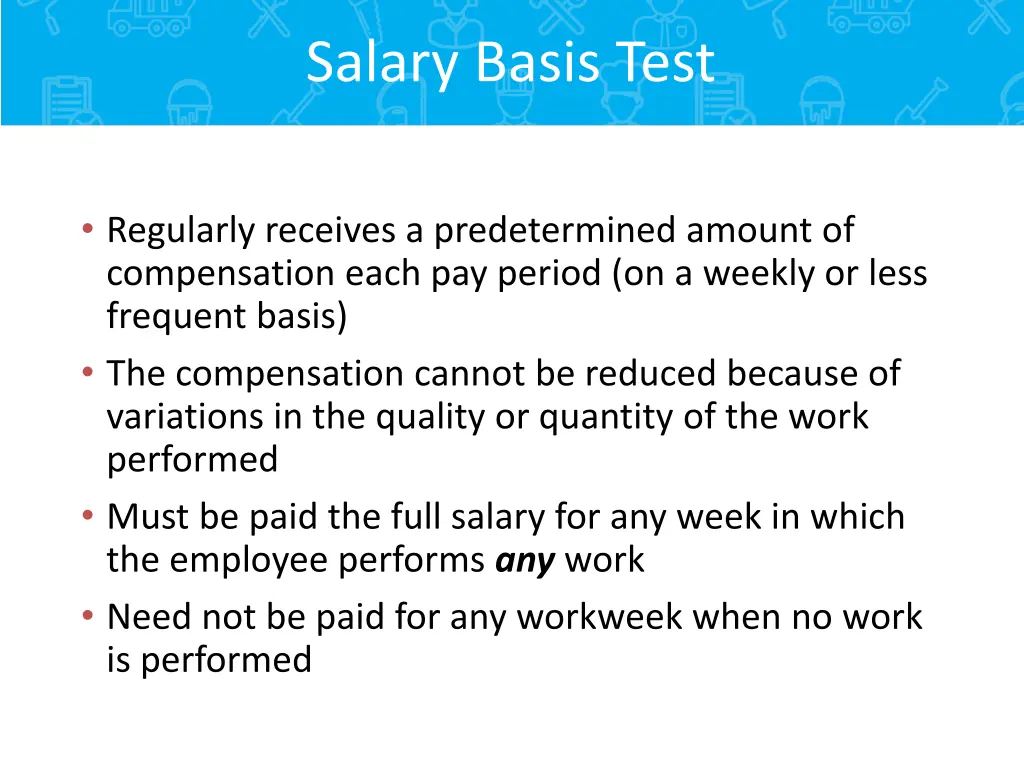 salary basis test