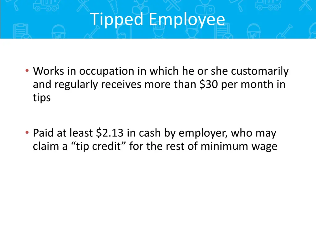 tipped employee