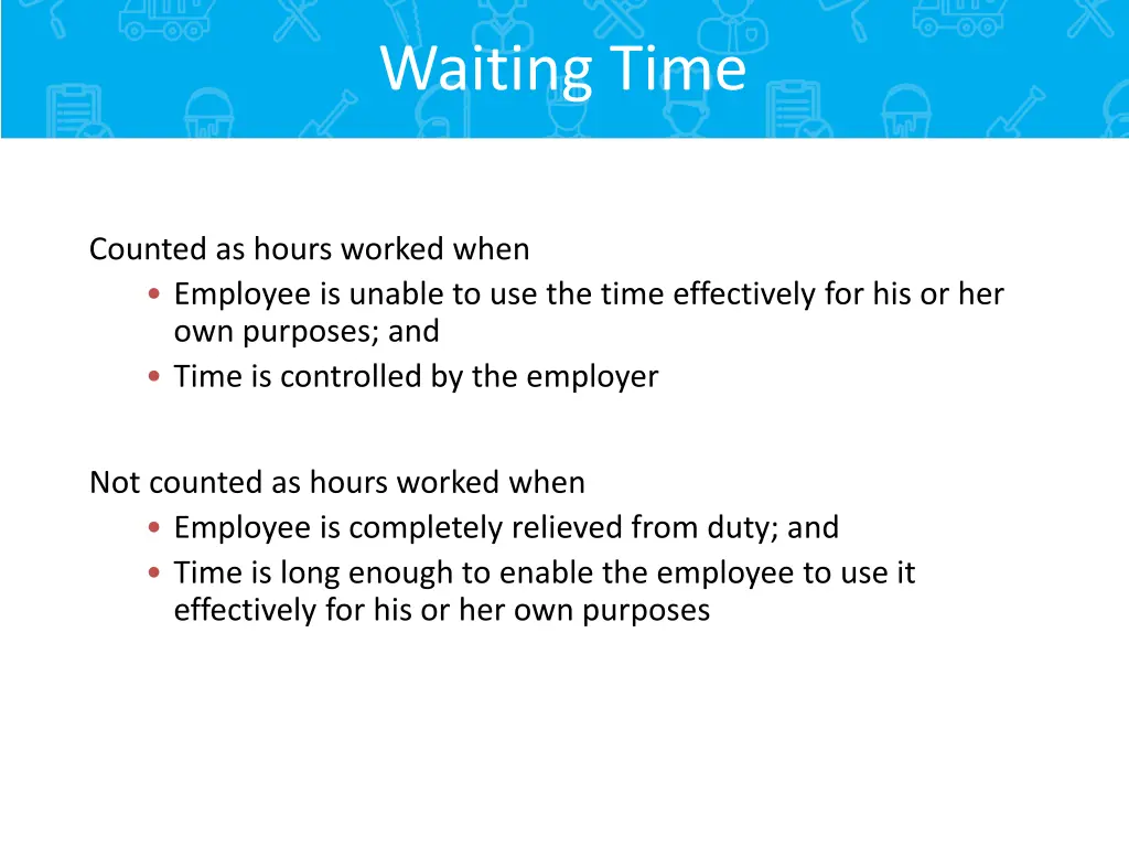 waiting time