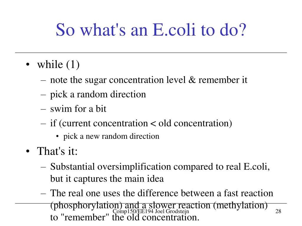 so what s an e coli to do