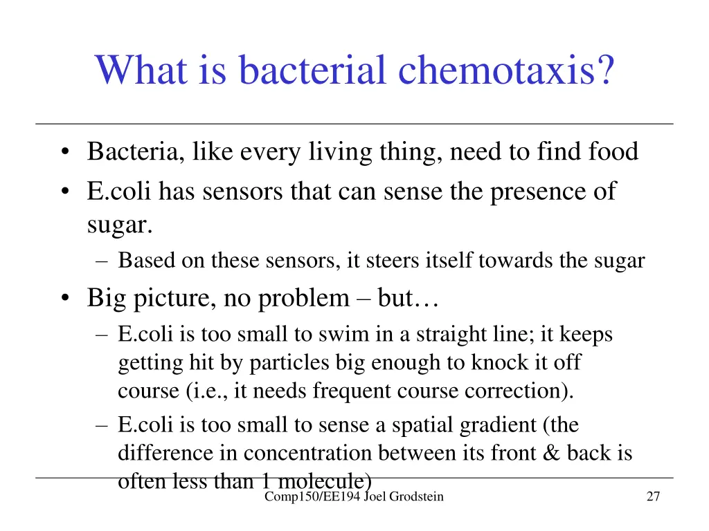 what is bacterial chemotaxis