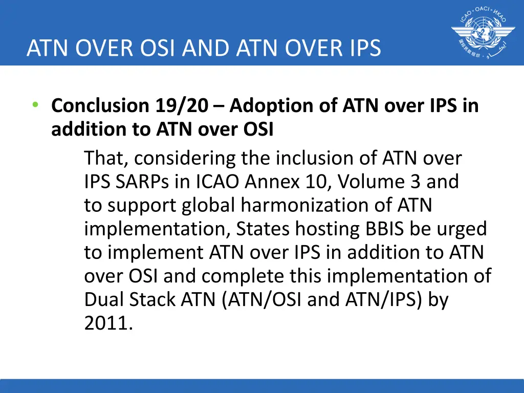 atn over osi and atn over ips