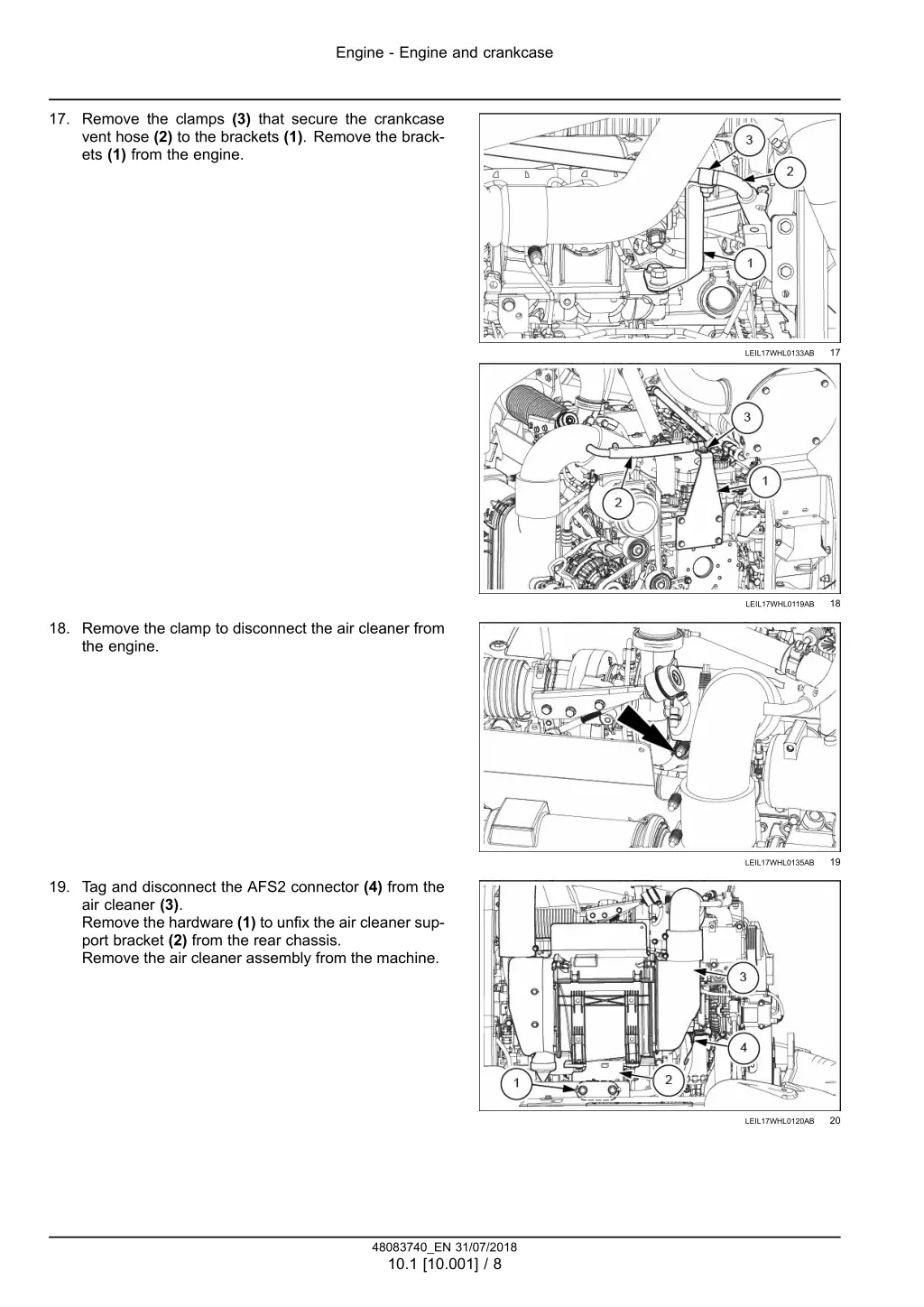 engine engine and crankcase 5