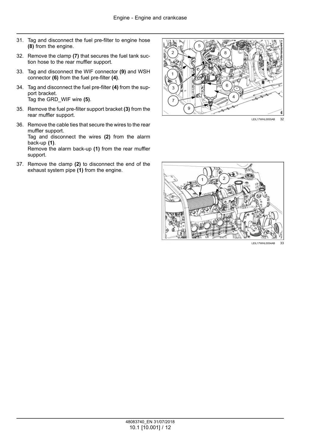 engine engine and crankcase 9