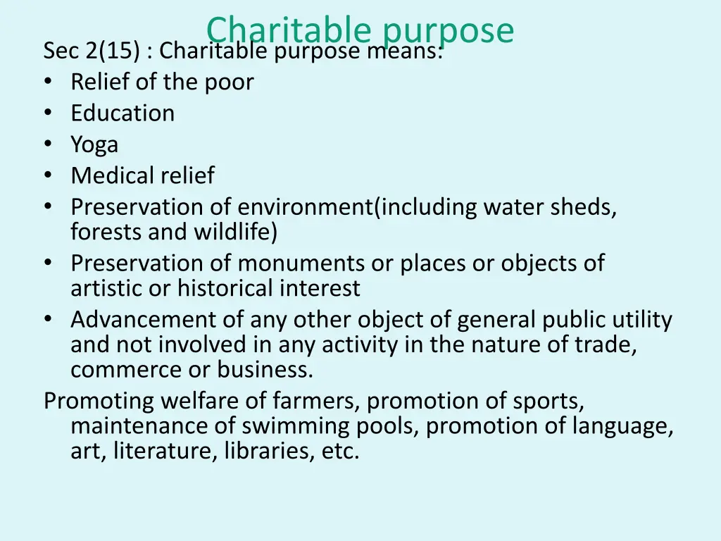 charitable purpose