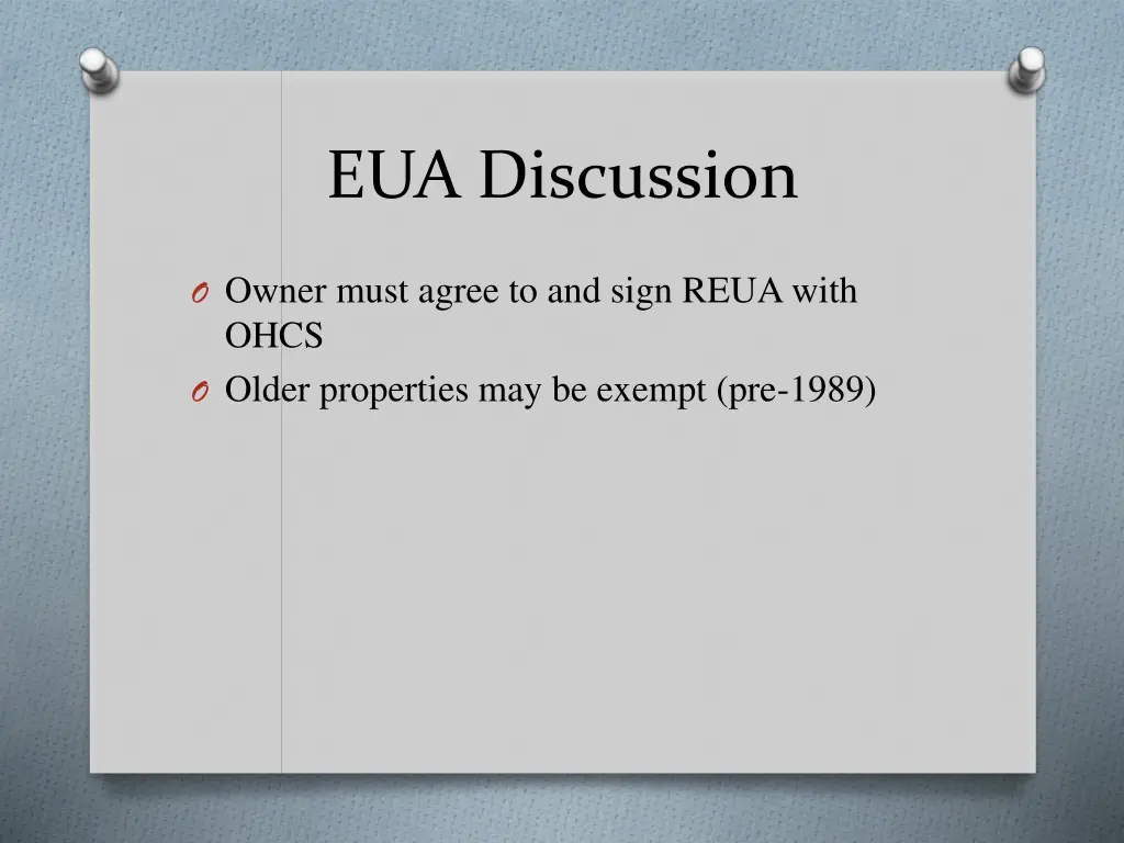 eua discussion