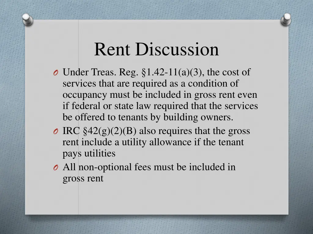 rent discussion