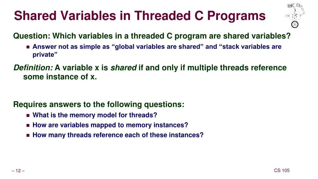 shared variables in threaded c programs