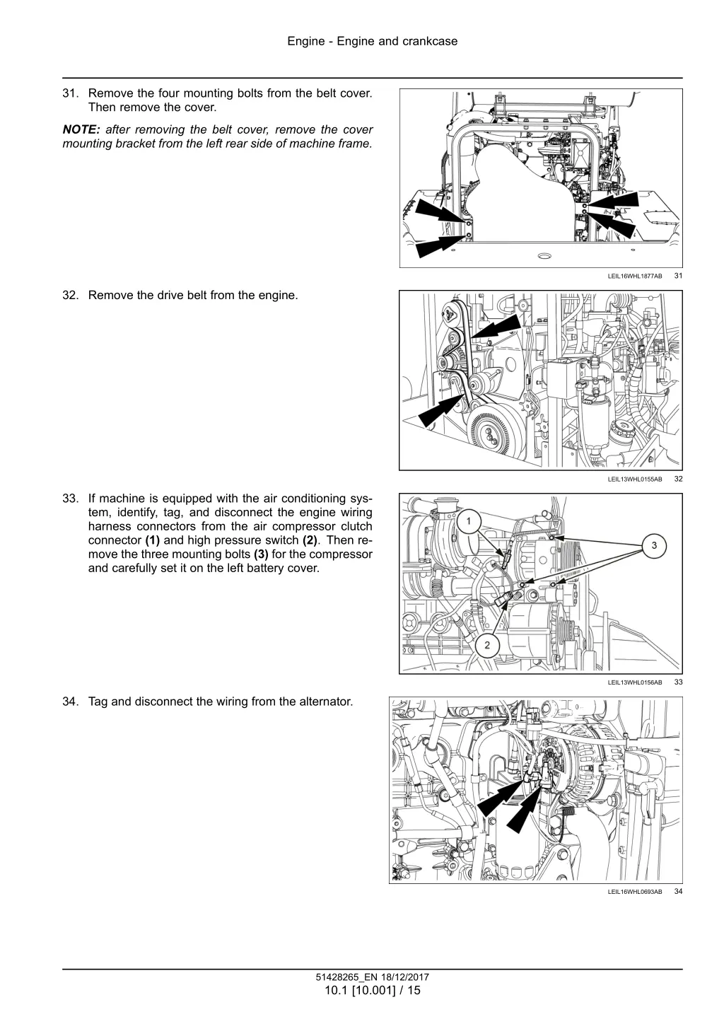 engine engine and crankcase 12