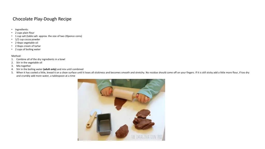 chocolate play dough recipe