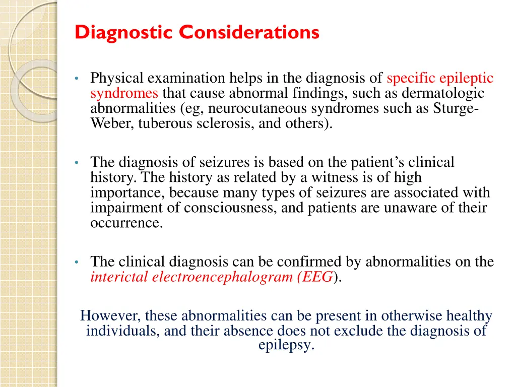 diagnostic considerations