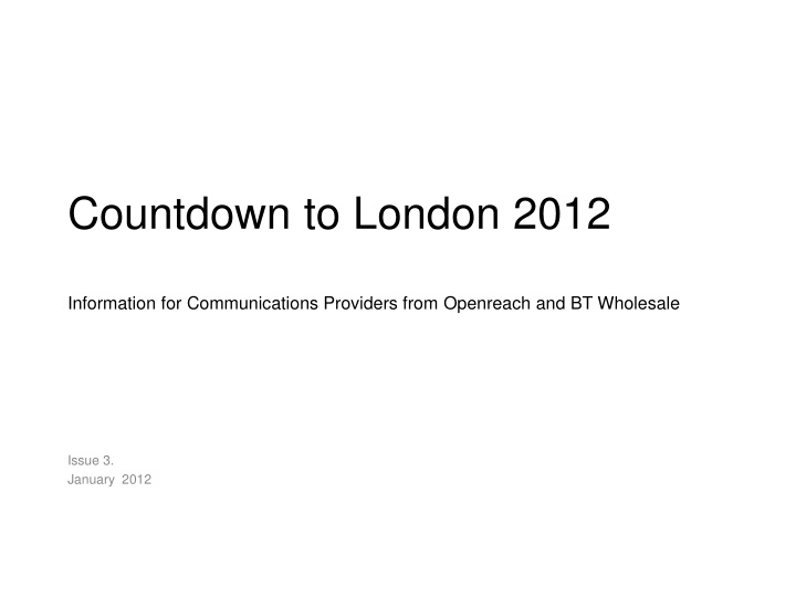 countdown to london 2012