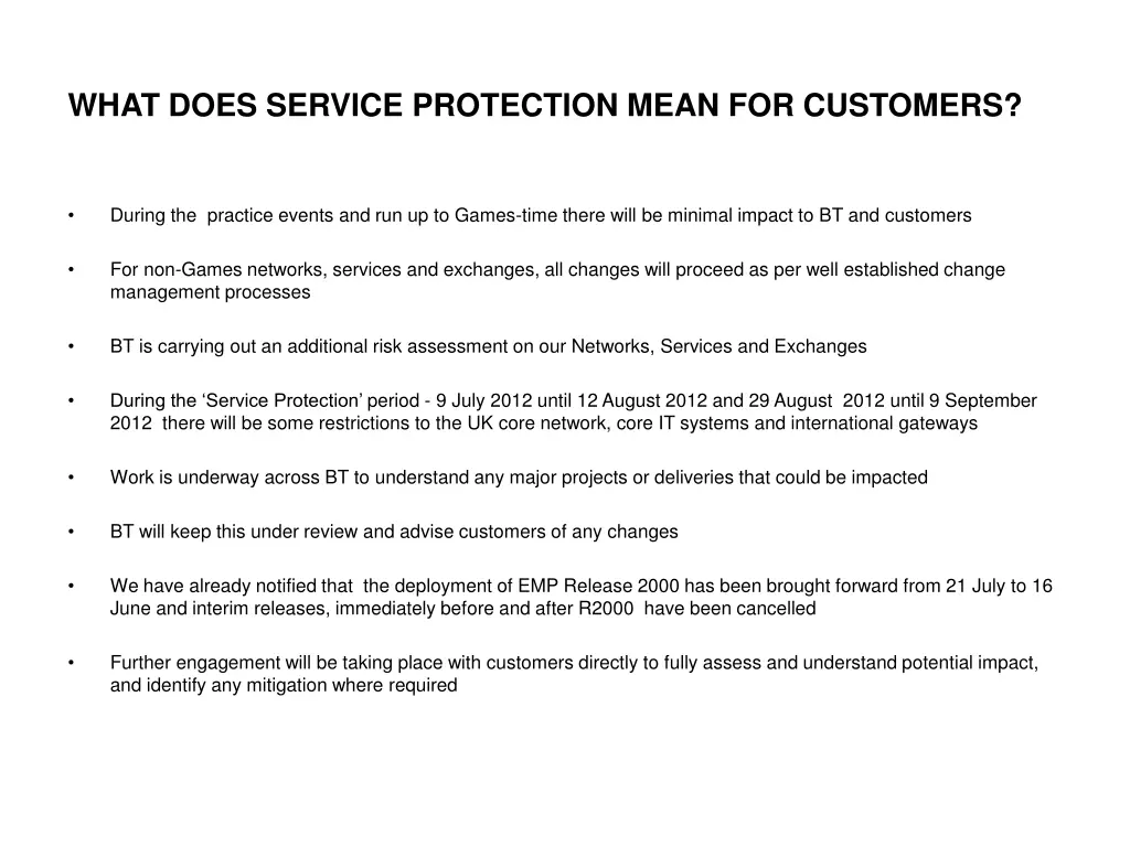 what does service protection mean for customers