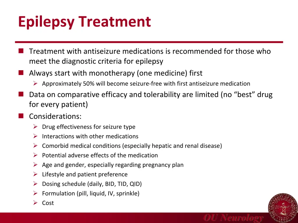 epilepsy treatment