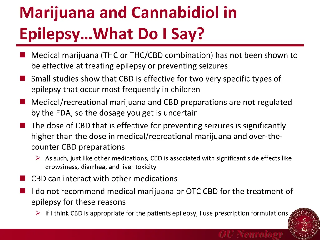 marijuana and cannabidiol in epilepsy what