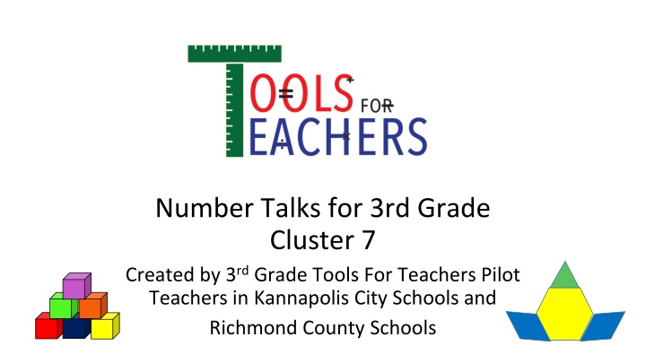 number talks for 3rd grade cluster 7 created