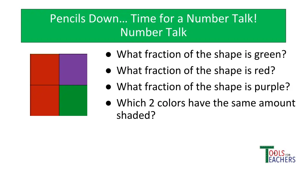 pencils down time for a number talk number talk 3