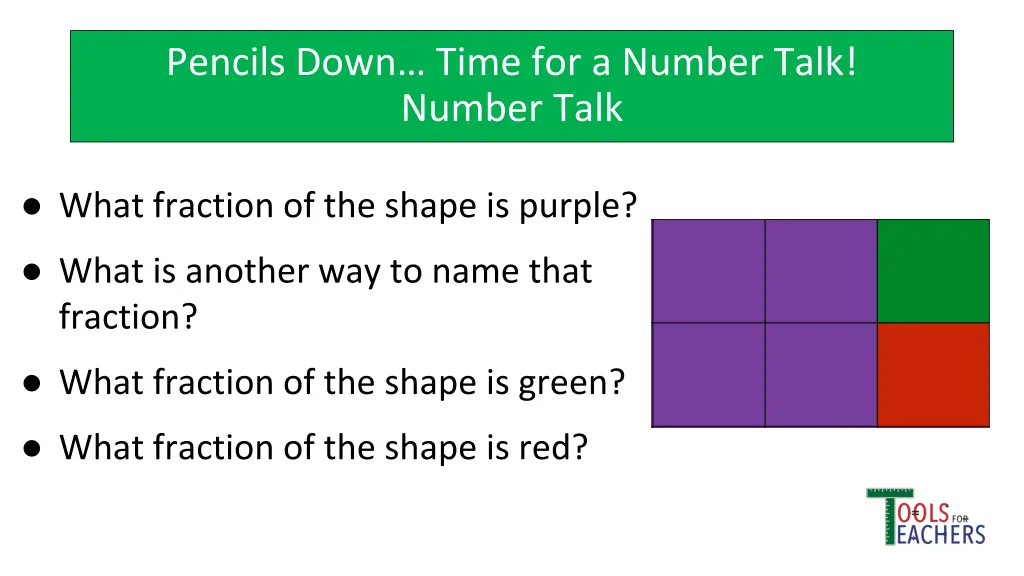 pencils down time for a number talk number talk 4