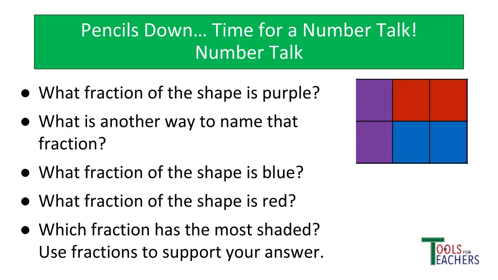 pencils down time for a number talk number talk 7