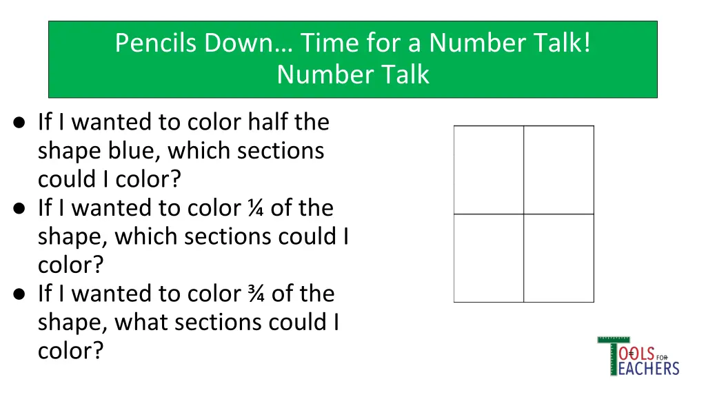 pencils down time for a number talk number talk 8