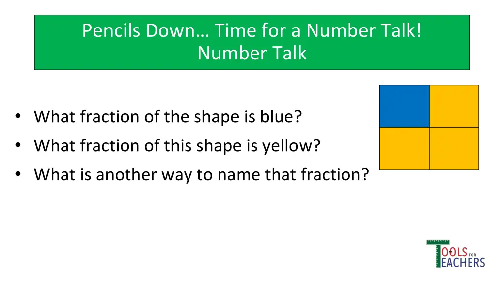 pencils down time for a number talk number talk