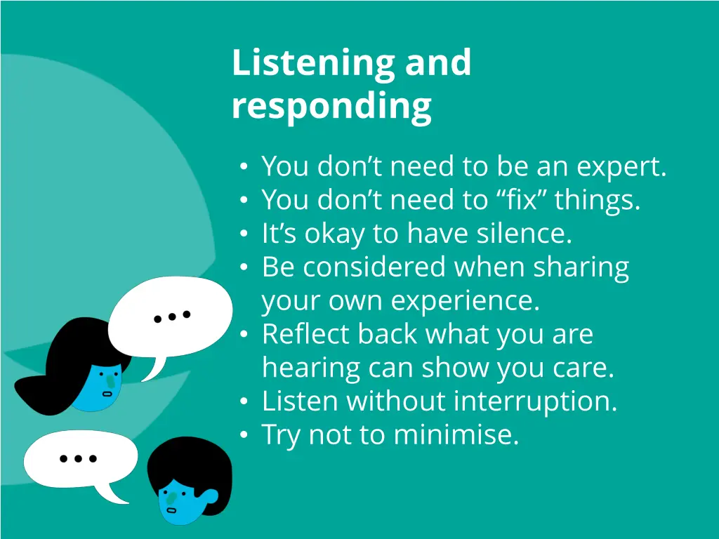 listening and responding