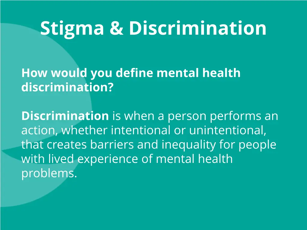 stigma discrimination 1